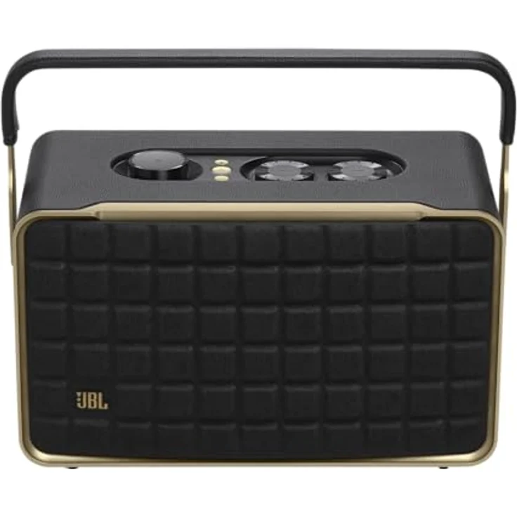 JBL Authentics 300 Tragbarer Smart Home Lautsprecher – 70er Jahre Retro-Design Bluetooth Box – Mit Google Assistant, Kompatibel mit Amazon Alexa, AirPlay One App – Schwarz – Bild 2