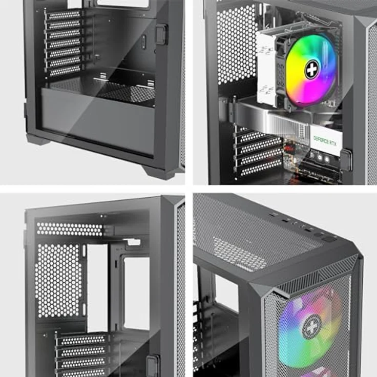 Xilence ATX Miditower (Mini ITX, ATX, mATX), PC Gehäuse, Schwarz – Bild 15