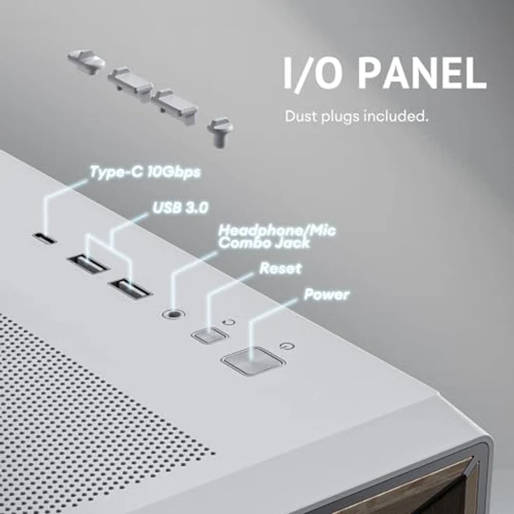Antec Flux PC-Gehäuse, Full-Tower E-ATX, Aluminium & Holzrahmen, Tempered Glass, bis zu 2x 360mm Radiator Support, weiß – Bild 17