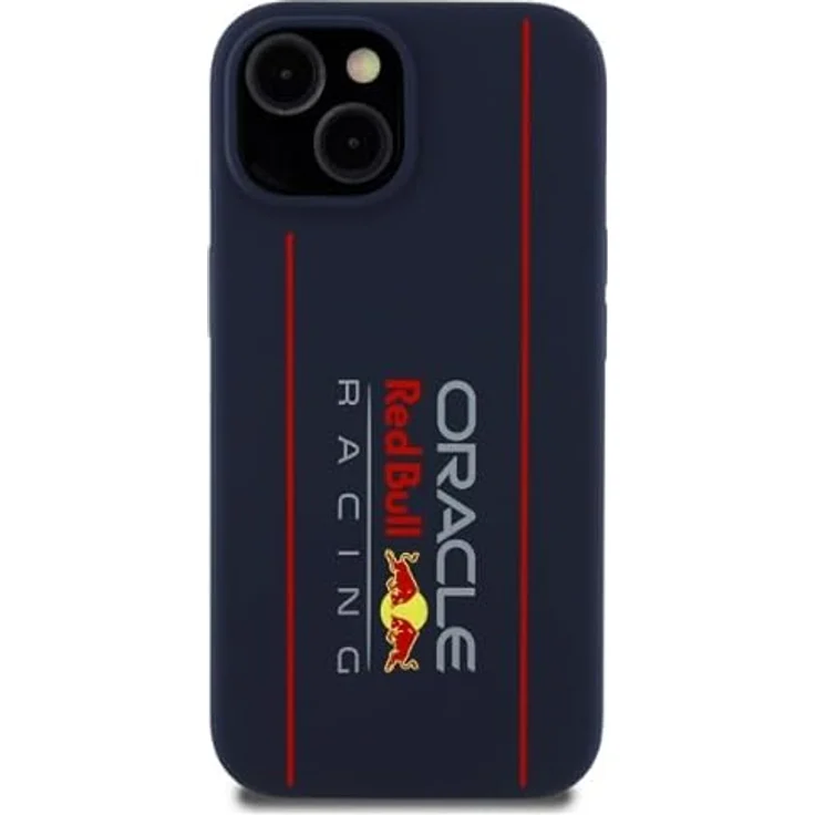 Red Bull Racing Silicone Oversize Vertical Logo MagSafe, Smartphone Hülle für iPhone 15 in Navy Blau – Bild 3