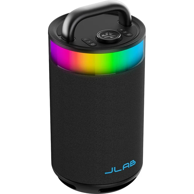 JLab Audio Epic, Bluetooth Lautsprecher mit 100 Watt RMS, spritzwasserfest IPX6, bis zu 16 Stunden Akkulaufzeit, Schwarz