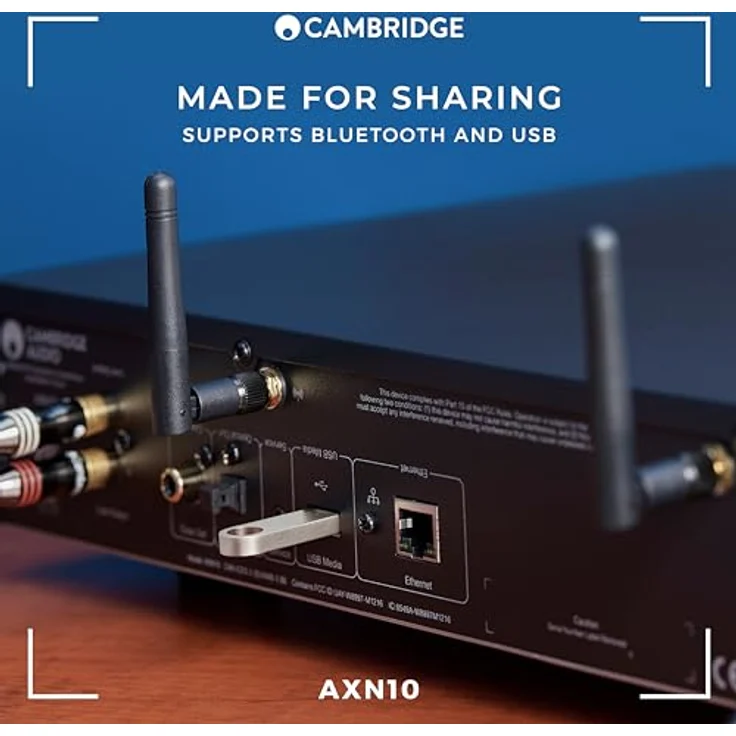 Cambridge Audio AXN 10 - Separater hochauflösender WiFi-Netzwerk-Audioplayer und -Streamer mit Bluetooth 5.0, Internetradio und ESS Sabre DAC - Lunar Grey – Bild 5