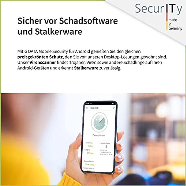 G DATA Mobile Security 2024, Antivirenprogramm für Android, 3 Geräte, 1 Jahr, Phishing Schutz, Made in Germany, Aktivierungskarte per Post – Bild 2