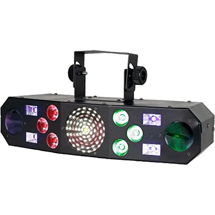 Eliminator Furious Five RG, 5-in-1 Lichteffekt mit 81 SMD LEDs, 4x 3W UV, RGBW LEDs, Stroboskop und Moonflower-Effekt, DMX-fähig