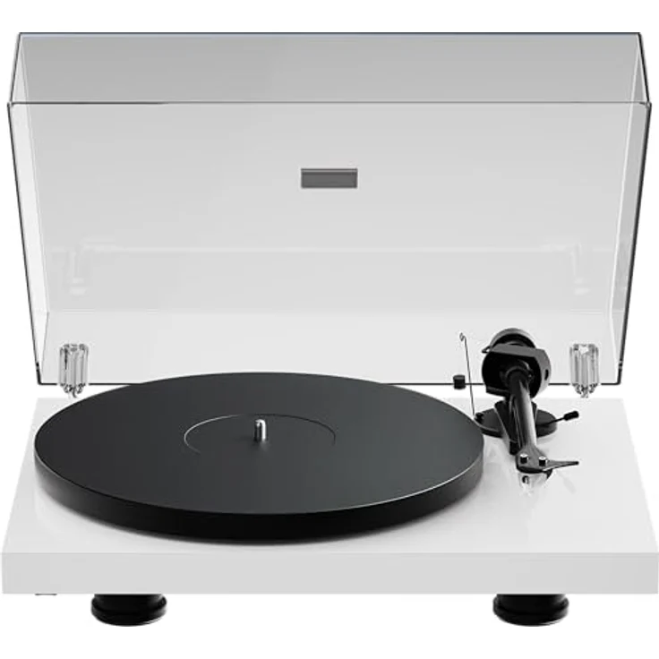 Pro-Ject Debut EVO 2 Plattenspieler, Hochglanz-Weiß, Riemenantrieb, 33/45 U/min, 8,6" Carbon-Tonarm, höhenverstellbare Füße – Bild 2
