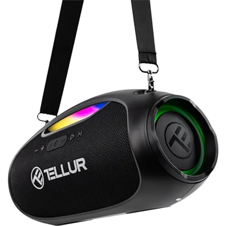 TELLUR Obia PRO Bluetooth Lautsprecher Groß, 60W, True Wireless Stereo, Multiple Link, IPX6, Tragbarer, Freisprechfunktion, USB Mp3, AUX 3,5 mm, LED-Licht – Bild 4