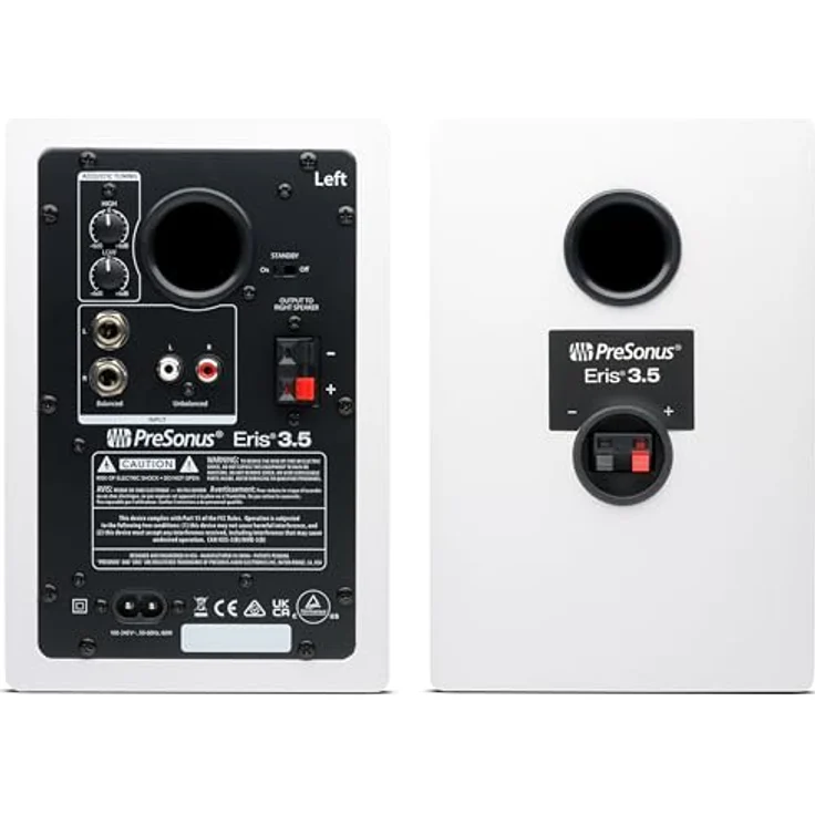 PreSonus Eris 3.5 Gen 2 Aktivlautsprecher für Multimedia und Gaming, 50 W Leistung, Weiß – Bild 5