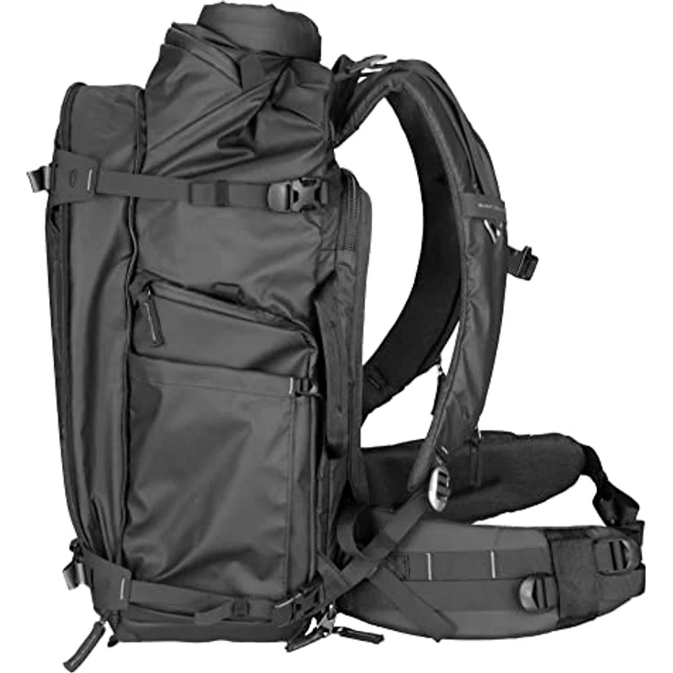 Summit Creative Tenzing Rolltop Backpack 50l Black, robuster wasserabweisender Fotorucksack mit Alurahmen und Laptopfach bis 16" – Bild 3