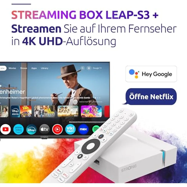 STRONG LEAP-S3+ V2 4K UHD Box Google TV, Schwarz – Bild 2