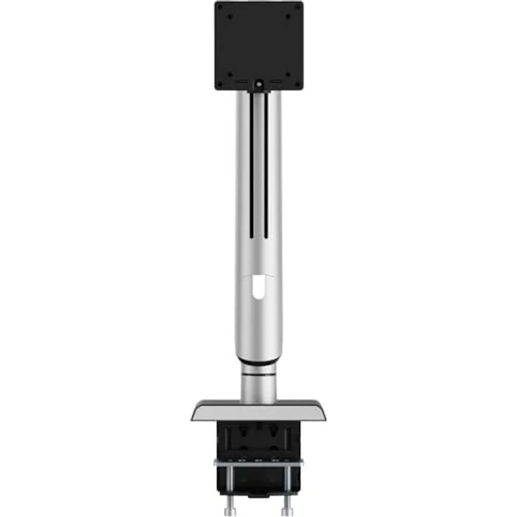 SpeaKa Professional SP-MM-1040 Monitor-Tischhalterung, höhenverstellbar, drehbar & neigbar, 43,2cm (17") - 124,5cm (49"), Schwarz/Silver – Bild 2
