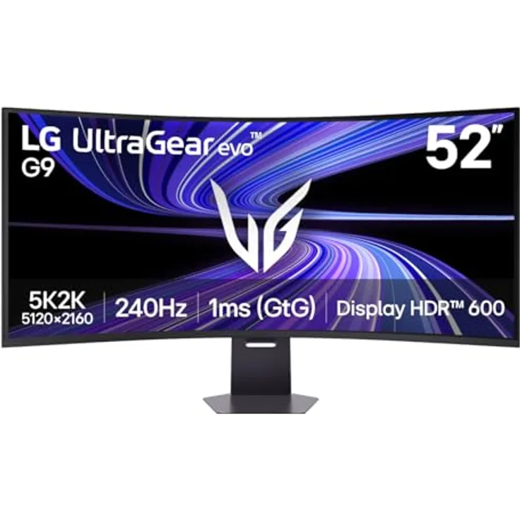 ViewSonic 52G930B-B, 52" VA Monitor mit 5K2K Auflösung, 240Hz, 1ms Reaktionszeit, ergonomisch und curved