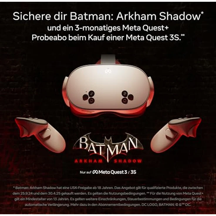 Meta Quest 3S 128 GB Virtual-Reality-Brille, inklusive Batman: Arkham Shadow – Bild 2