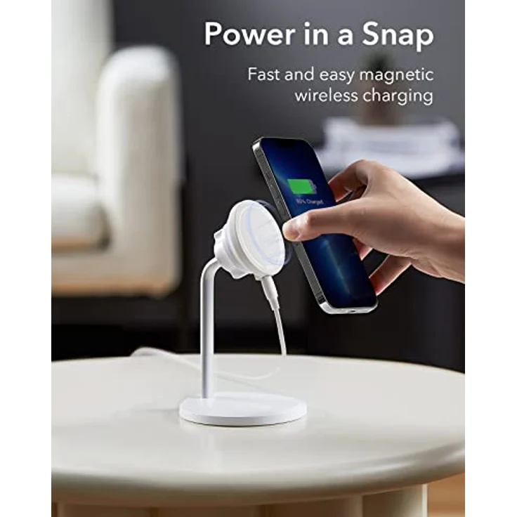 ESR HaloLock Shift Kabelloses Ladegerät, kompatibel mit MagSafe Ladestation, Magsafe Ladegerät, 2 Lademodi, abnehmbares Schnellladepad, für hüllenlose iPhone 14/13/12 Serie und magnetische Hüllen – Bild 2