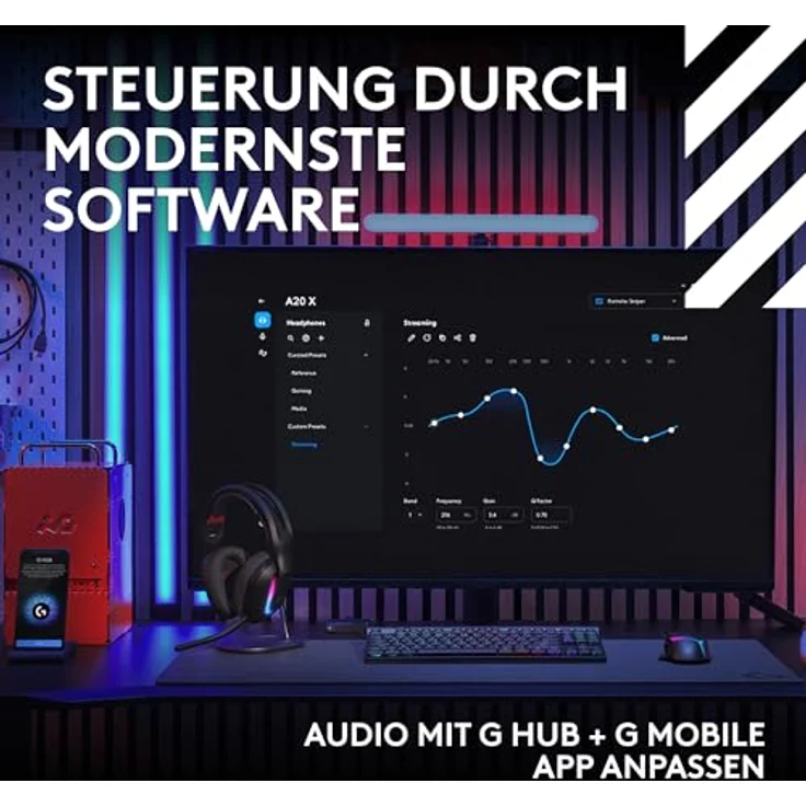 Logitech G A20 X, Kabelloses Gaming Headset mit PLAYSYNC AUDIO für mehrere Konsolen, Schwarz – Bild 10