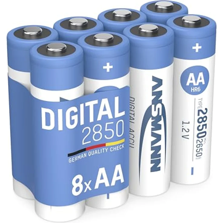 ANSMANN Akku AA 2850mAh Mignon NiMH 1,2V - 1000x wiederaufladbar (8 Stück) – Bild 2