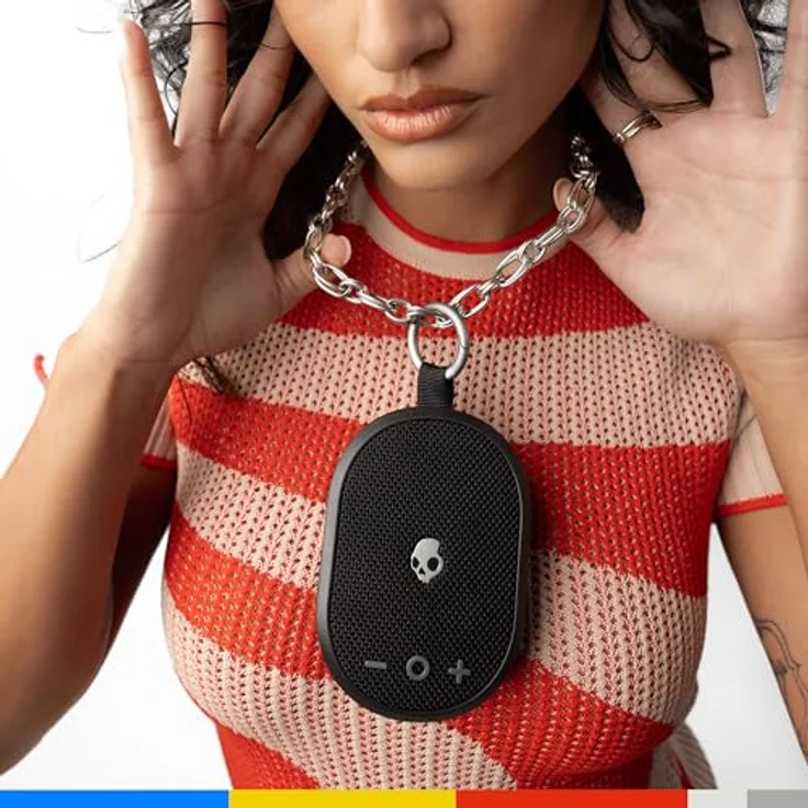 Skullcandy Kilo Compact Wireless Speaker, Bluetooth Lautsprecher mit 24 h Akkulaufzeit, IPX7 wasserdicht, Weiss – Bild 6