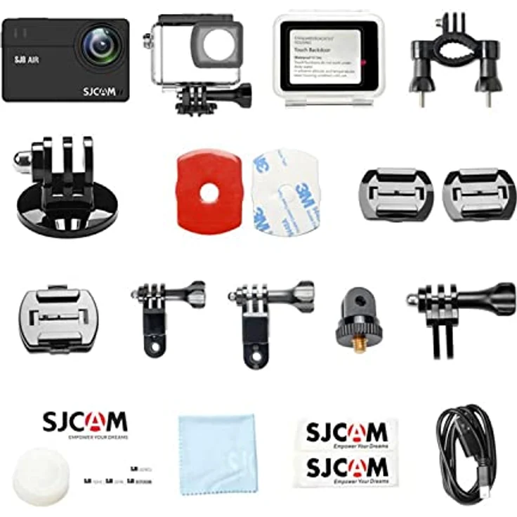 SJCAM SJ8 Air, Action Kamera mit 2.33" Display, 160° Weitwinkelobjektiv, 8X Digital Zoom, Bewegungserkennung, 240fps H.265, 1200mAh Akku, Schwarz – Bild 5
