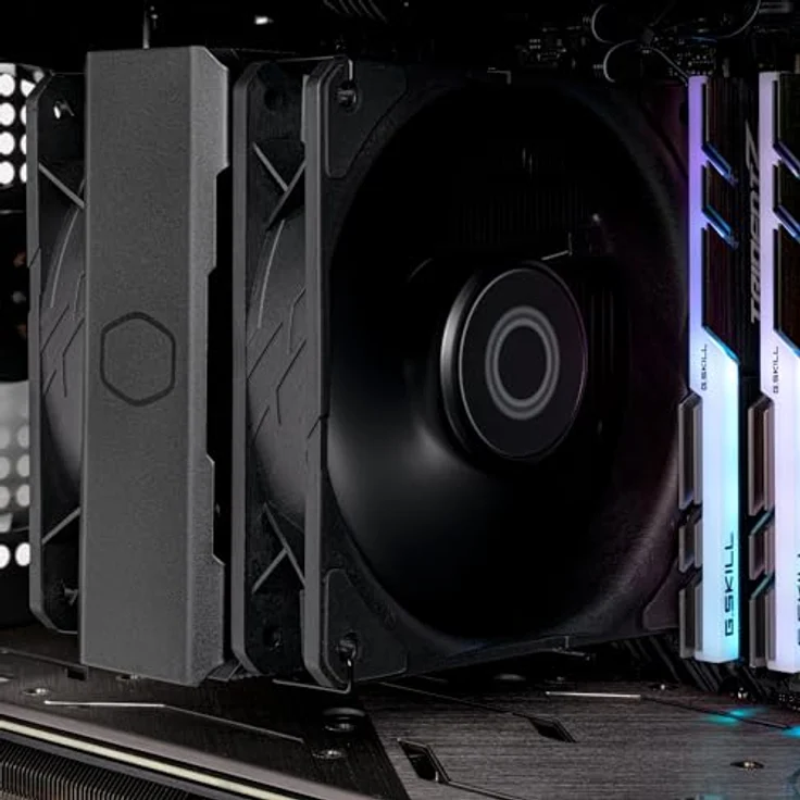 Cooler Master Hyper 212 Black X Duo, CPU Kühler mit zwei 120 mm Lüftern, universelle Kompatibilität für LGA 1700, AM5, AM4, Schwarz – Bild 7