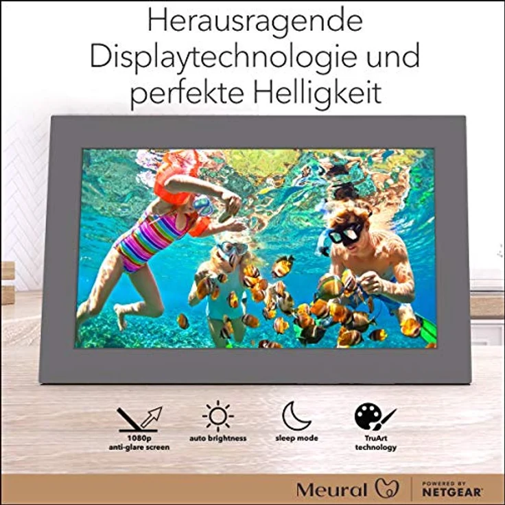 MEURAL MC315 Digitaler Bilderrahmen 15 Zoll (private Fotofreigabe und NFT Crypto Art, elektronischer Bilderrahmen digital, integrierter Standfuß & Wandhalterung, App Steuerung von überall) – Bild 5