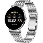 XCOAST SIONA2 ultraflache Damen Smartwatch (4,2 cm/1,3 Zoll), Silber, AMOLED Display, Blutdruck, Wasserdicht, 7 Tage Akku