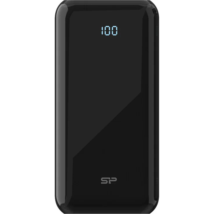 Silicon Power QS28 Powerbank 20000 mAh 2x USB QC 3.0 1x USB-C PD Schwarz - Fast Charge-Technologie, LED-Anzeige
