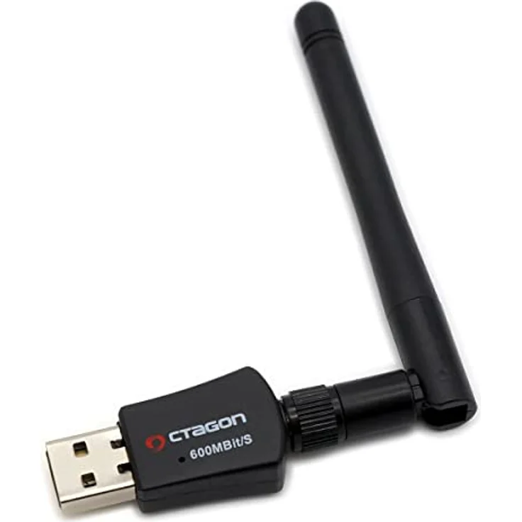 Octagon WL618 Optima WLAN 600 Mbit/s +2dBi Antenne USB 2.0 Adapter, schwarz – Bild 2
