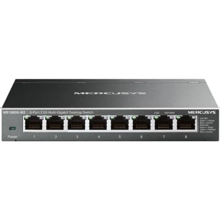 Mercusys Mercu-MS XXX, Netzwerk Switch mit 8 RJ45-Ports, nicht managebar, Schwarz – Bild 1