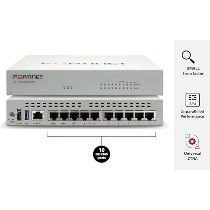 Fortinet FortiGate 60F Hardware, Unified Threat Protection (UTP), Firewall Security, 36 Monate Schutz – Bild 2