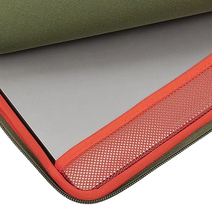 Rivacase Anti-shock Case für MacBook 13", vertikale Notebooktasche aus Neopren und Polyester, khaki-grün – Bild 4