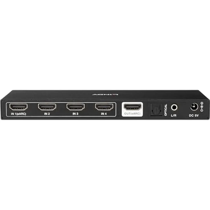 LINDY 38386, 4 Port HDMI 8K60 Switch mit eARC, IR-Fernbedienung und HDR-Unterstützung – Bild 4