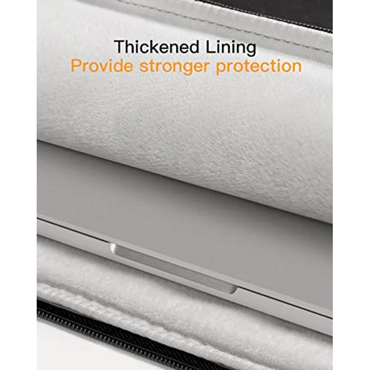 Inateck Laptoptasche Hülle Kompatibel mit 16 Zoll MacBook Pro M3/M2/M1 Pro/Max A2991 A2780 A2485 A2141 2023-2019, 15 Zoll Surface Book 2/XPS 15 Notebook Sleeve Schutzhülle Case, Schwarz - Preisvergleich – Bild 5