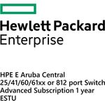 HPE E Aruba Central, 12 Port Switch, Advanced Subscription, 1 year, E-STU (12 Ports), Netzwerk Switch