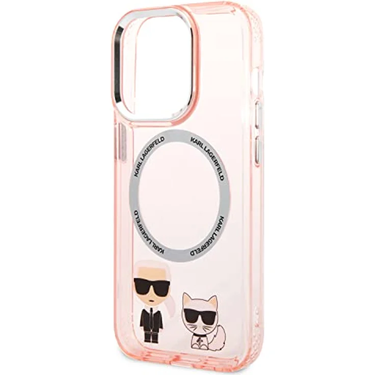 Karl Lagerfeld KLHMP14LHKCP Hülle für iPhone 14 Pro 6,1" Hartschale TPU/PC, rosa/pink Choupette Collection – Bild 2