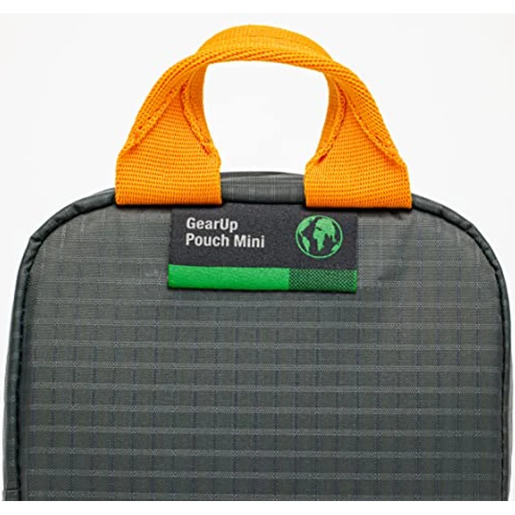 Lowepro GearUp Pouch Mini, Travel Essentials Case, Reiseetui für Telefonkabel, Kabel, Adapter, Akkus, Ladegeräte & USB-Sticks, Smartphone-Zubehörtasche, Hergestellt aus Recyclingmaterial, Grau – Bild 3