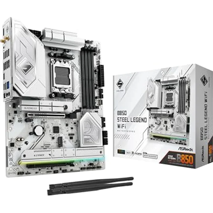 ASRock AMD AM5 B850 Steel Legend WiFi Mainboard, Steel Legend WiFi – Bild 1