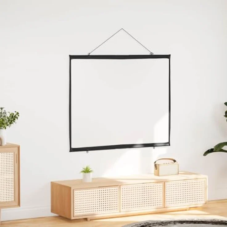 vidaXL Beamer Leinwand Wandhängend, 50 Zoll 4:3, matte Projektionswand aus 100 % Polyester, ideale Heimkino-Leinwand für Filme und Präsentationen – Bild 2