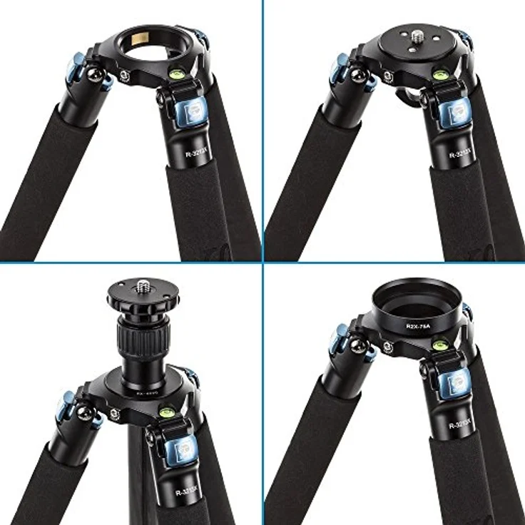 Sirui R-3213X Studio-Dreibeinstativ mit Mittelsäule und 75 mm Adapterhalbschale, 10x carbon – Bild 4