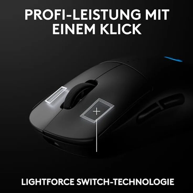LOGITECH PRO 2 LIGHTSPEED, kabellose Gaming-Maus für Rechts- und Linkshänder mit HERO 2 Sensor, 32K DPI, RGB-Beleuchtung, Schwarz – Bild 6