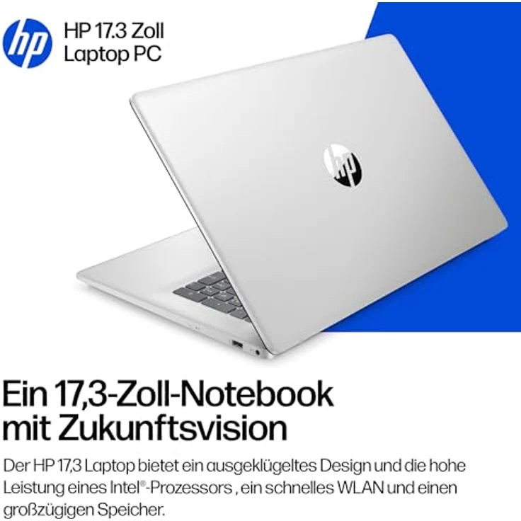 HP 17-cn3263ng, 17.3" FHD Laptop mit Intel Core i5-1334U, 16GB RAM, 512GB SSD, Windows 11 Home, Natural Silver – Bild 3