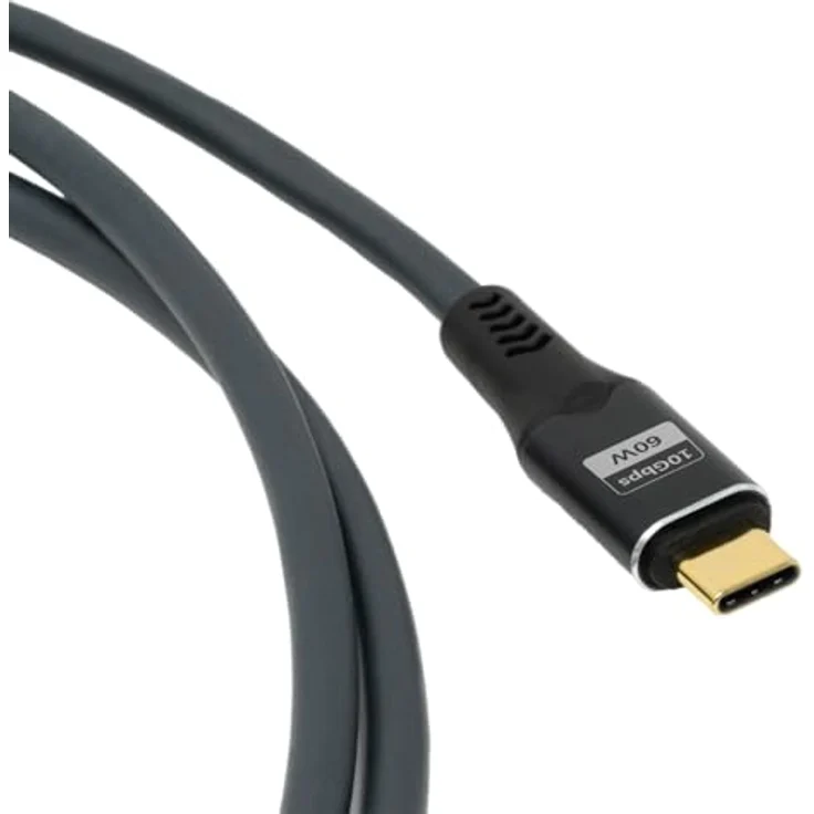 OEHLBACH USB Pulse AC, USB Typ A auf Typ C Kabel, 10 Gbps Datenrate, bis zu 60 Watt Ladeleistung, anthrazit, 1 m – Bild 3