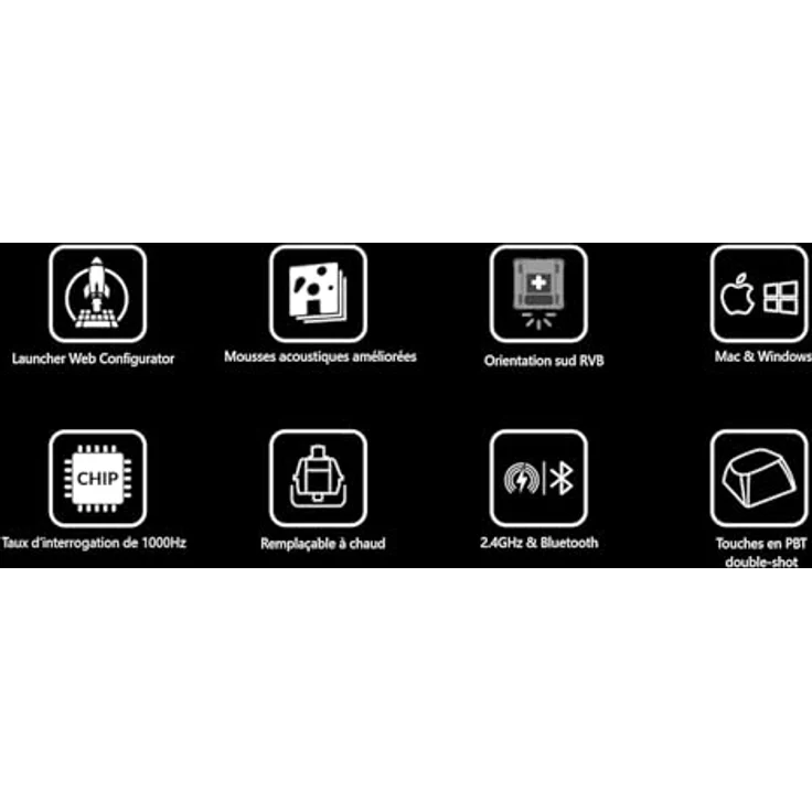Keychron K10 Max Custom Wireless Mechanische Tastatur, 2.4 GHz/Bluetooth/USB-C, RGB, QMK/VIA Programmierbare Makros Hot-Swap, PBT Keycaps, für Mac Windows, Super Brown Switch, QWERTY US, Schwarz – Bild 4