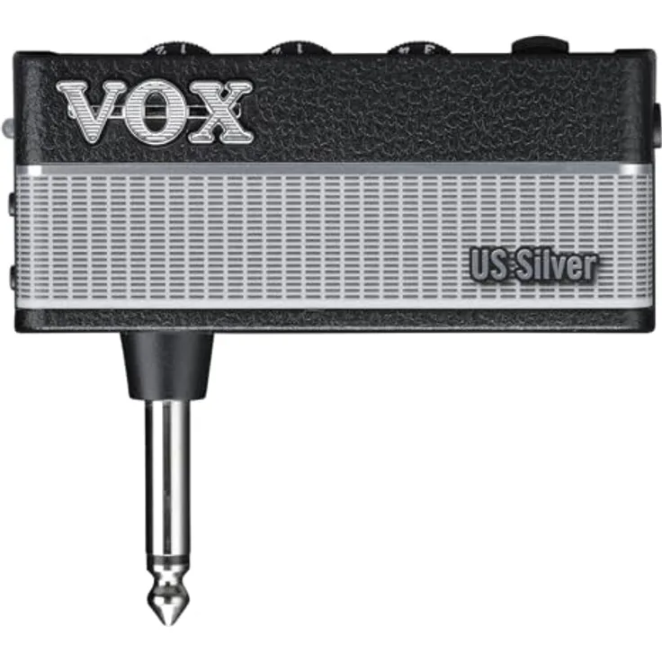 Vox amPlug3 US Silver, Kopfhörerverstärker mit US-Combo-Amp-Sound, Schwarz-Silber