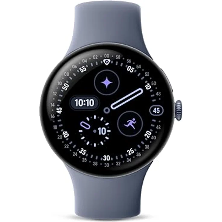 Google Pixel Watch 4 (45 mm), Android-Smartwatch mit Gesundheits- und Fitness-Tracking, Aluminiumgehäuse in Satin Moonstone, Sportarmband in Moonstone, WLAN – Bild 2