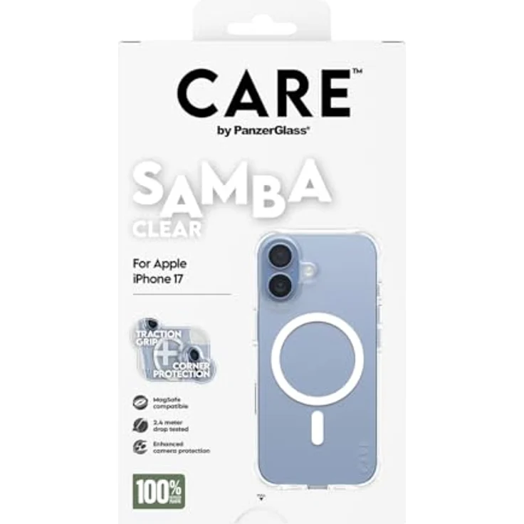 CARE by PanzerGlass Handyhülle Samba MagSafe Case für Apple iPhone 17, stoßfestes Backcover aus 100% recyceltem TPU, MagSafe-kompatibel – Bild 3