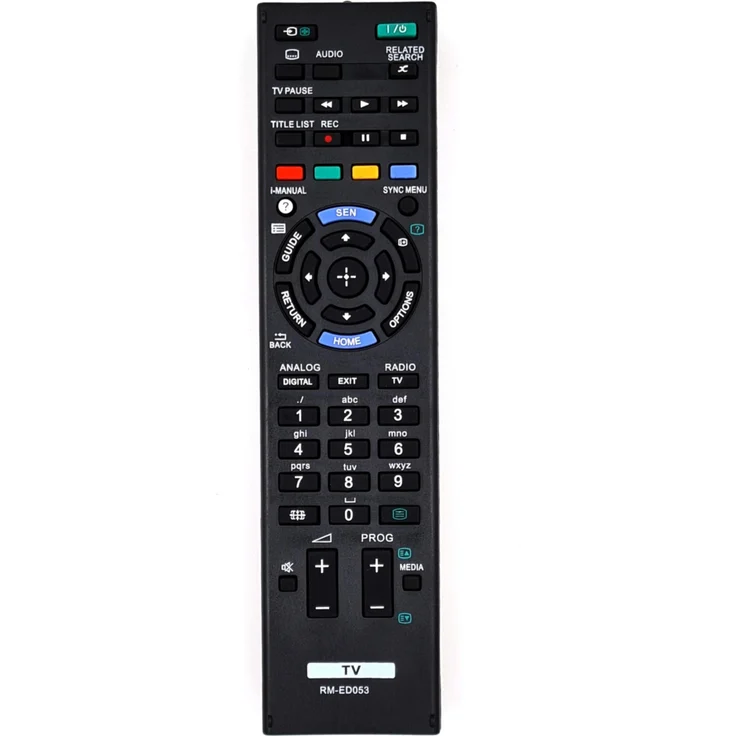Alltro Ersatz Fernbedienung für SONY TV KDL-40V4220 | KDL-40V4230 | KDL-40V4240, 10 m Reichweite, AA Batterien, Schwarz