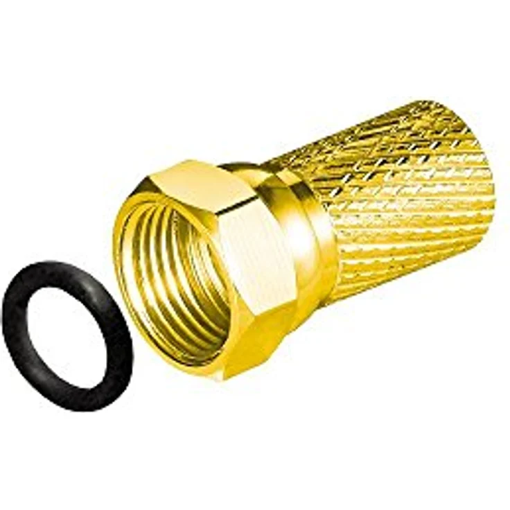 ARLI HD Fensterdurchführung Sat Kabel 4 x Flachkabel UltraSlim vergoldet + 8 F-Stecker 8x Gummitülle Koaxialkabel extrem flach F Stecker Gummitülle 4K 4 Stück, wasserdicht und UV-beständig – Bild 4