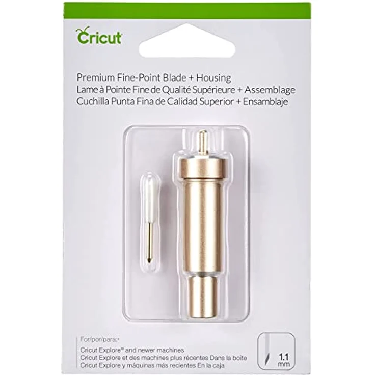 Cricut Premium Fine Point Blade mit Gehäuse, langlebige Hartmetallklinge für präzise Schnitte, Gold – Bild 2