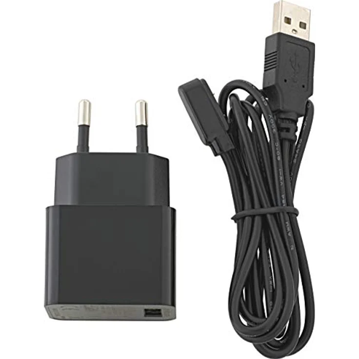 Sigor Easy Connect Ladekabel inkl. Netzteil, Magnetisches 1,2m Ladekabel für Akkuleuchten mit Easy Connect-Anschluss, schwarz