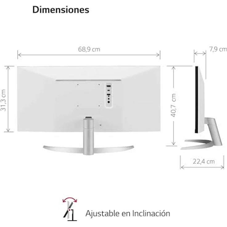 LG UltraWide Monitor 29WQ600-W 29" IPS FHD 2560x1080 21:9 5ms 250cd/m² 100Hz White – Bild 2
