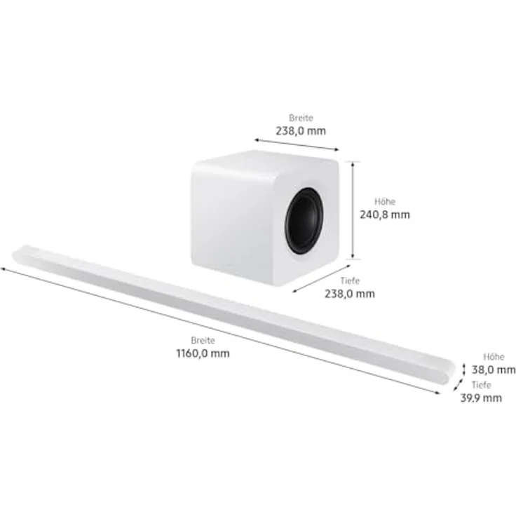 Samsung HW-S811GD 3.1-Kanal Ultra Slim Soundbar für TV-Geräte, Bluetooth-Lautsprecher mit ultraschlankem Design, Q-Symphony, Kabelloses Dolby Atmos / DTS:X [2024] – Bild 4